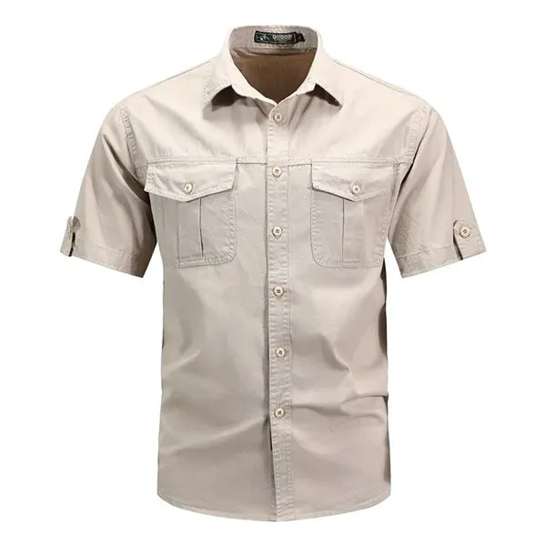 Logo Men's Short Sleeve Uniform Tactical Shirt