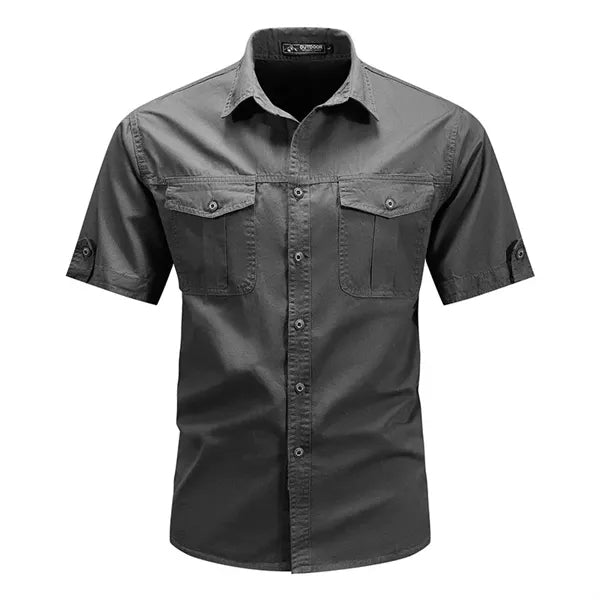 Logo Men's Short Sleeve Uniform Tactical Shirt
