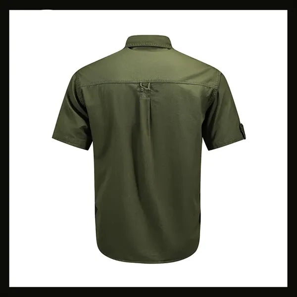 Logo Men's Short Sleeve Uniform Tactical Shirt