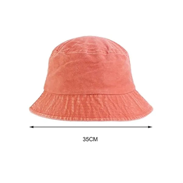 Distressed Cotton Bucket Hat Customizable