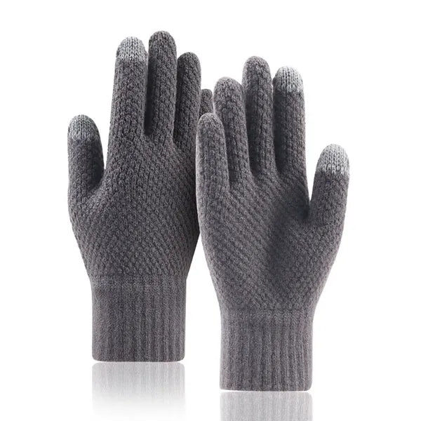 Thickened warm touch screen gloves