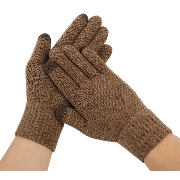 Thickened warm touch screen gloves