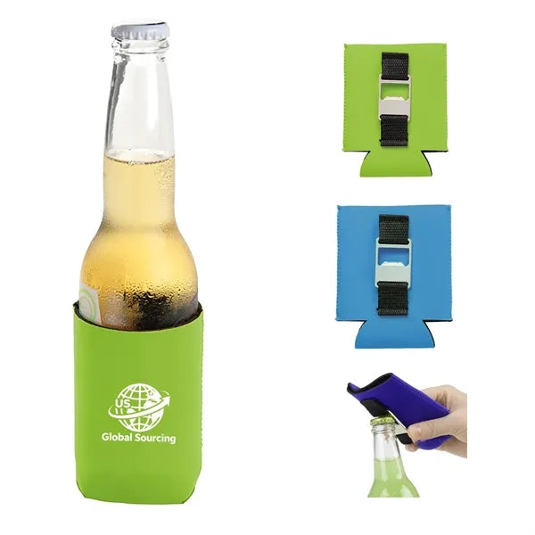 Neoprene Can Cooler with Opener