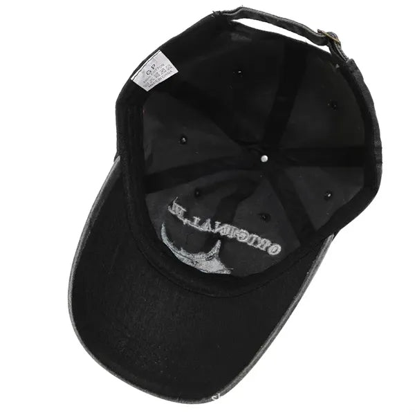 New spring and summer denim shark embroidered baseball cap