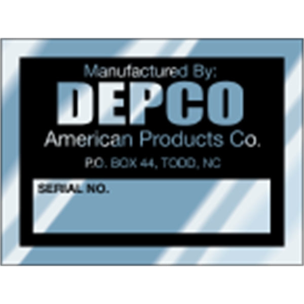 2" x 1.5" Sq. Corner Rect.-Embossable Aluminum Decal