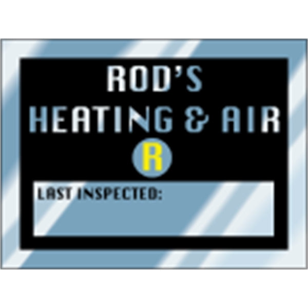 2" x 1.5" Sq. Corner Rect.-Embossable Aluminum Decal