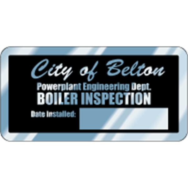2.75" x 1.375" Rectangle Embossable Aluminum Decal