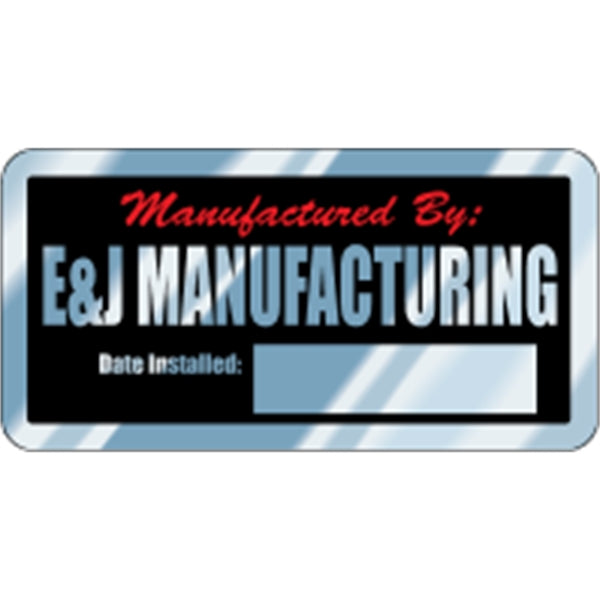 2.75" x 1.375" Rectangle Embossable Aluminum Decal