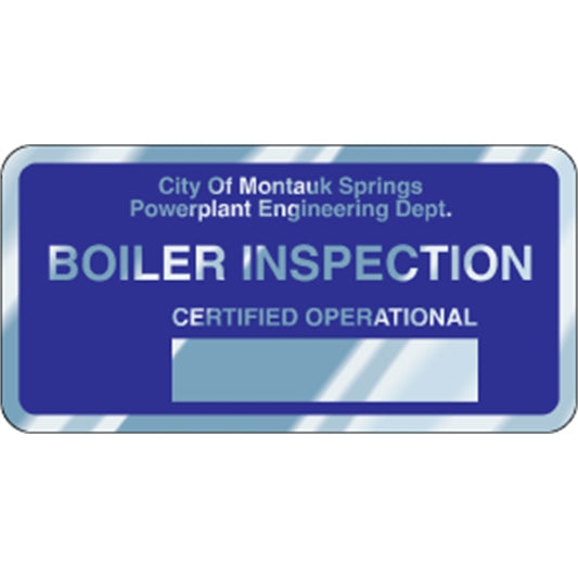 4" x 2" Rectangle - Embossable Aluminum Decal