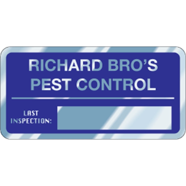4" x 2" Rectangle - Embossable Aluminum Decal