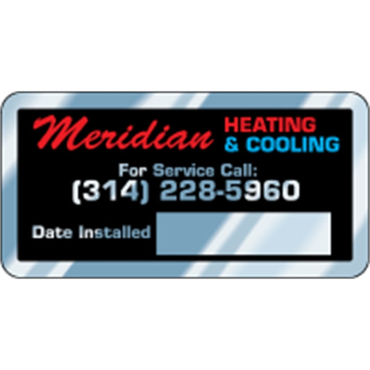 2.75" x 1.375" Rectangle - Write-On Aluminum Decal