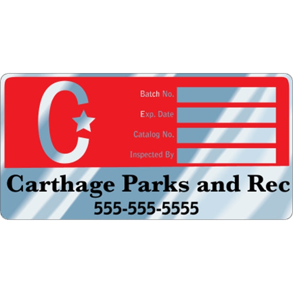 6" x 3" Rectangle - Write-On Aluminum Decal