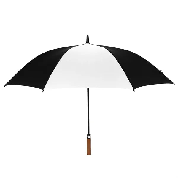 54" Arc Auto Open Stick Umbrella with Wooden Handle