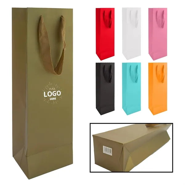 Kraft Paper Single Wine Bottle Gift Bag