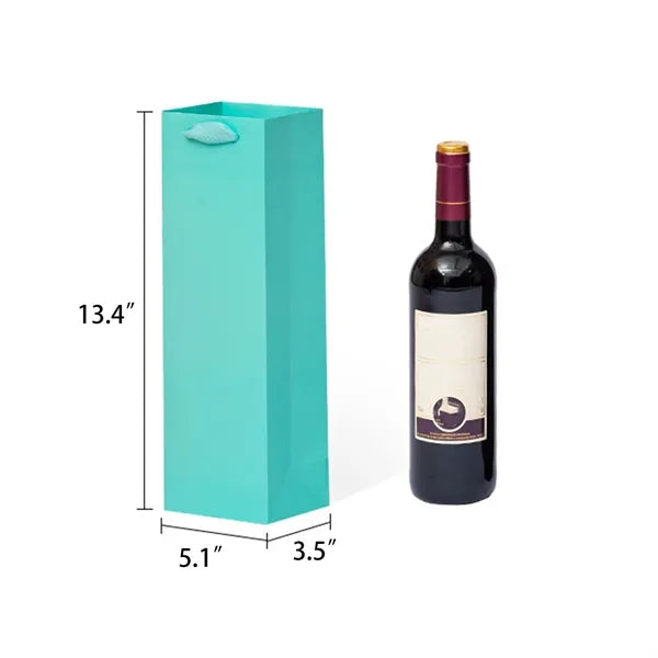 Kraft Paper Single Wine Bottle Gift Bag