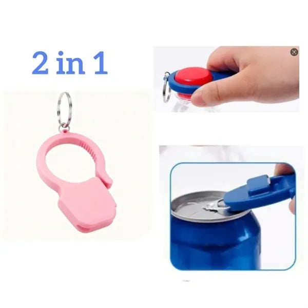 2-in-1 ABS Multi-Functional Bottle Or Can Opener Keychain