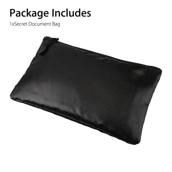 Fireproof Coin Purse Makeup Pouch Zipper Passport Bag