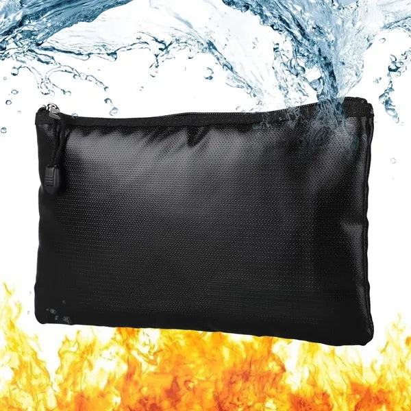 Fireproof Coin Purse Makeup Pouch Zipper Passport Bag