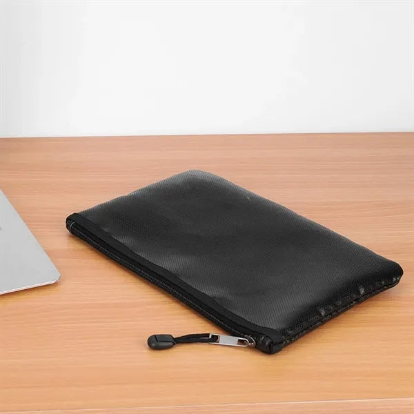 Fireproof Coin Purse Makeup Pouch Zipper Passport Bag