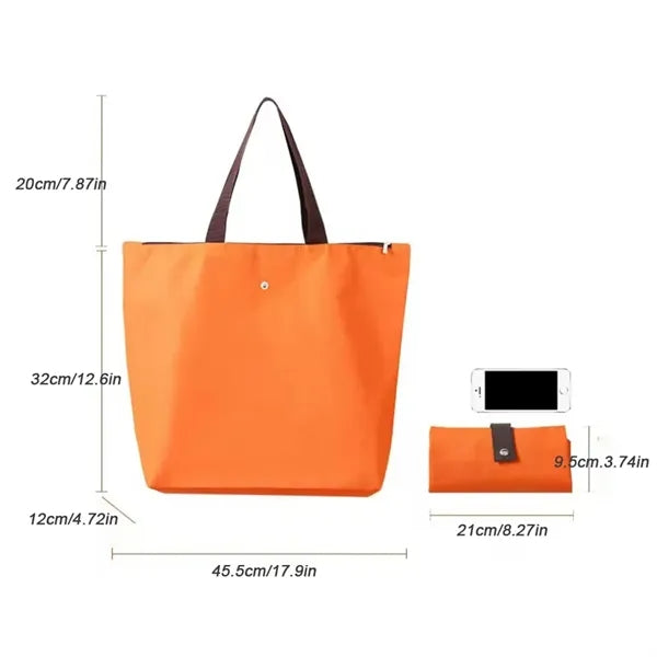 Foldable Zipper Shopping Tote Bag