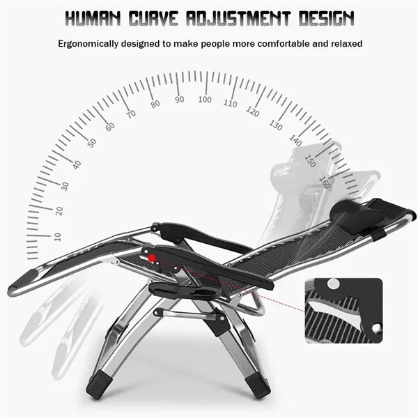 Zero Gravity Folding Lounge Chair with Removable Cushion