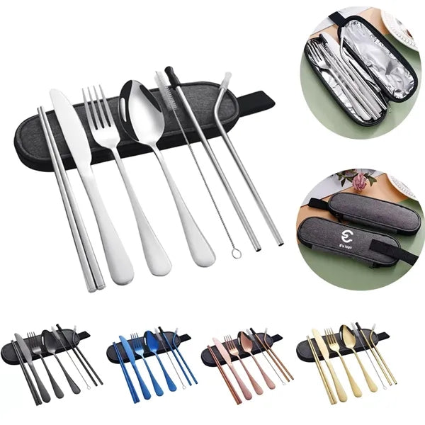 Portable Travel Camping Cutlery Set