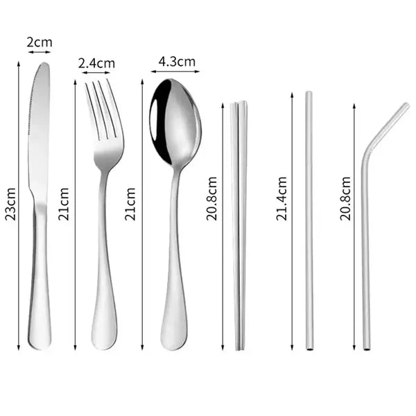 Portable Travel Camping Cutlery Set