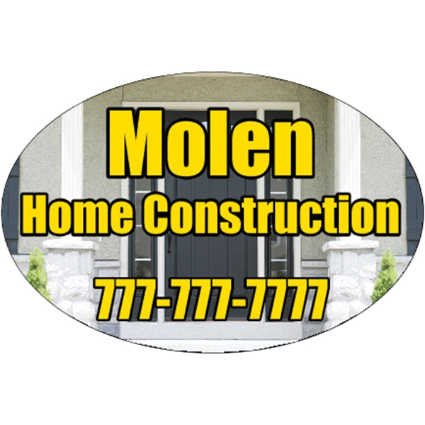 Oval - 6" x 4" Bumper Sticker 4CP