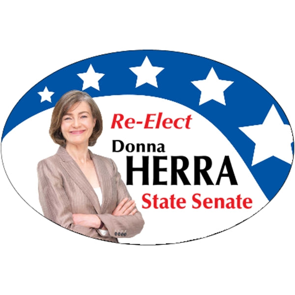 Oval - 6" x 4" Bumper Sticker 4CP