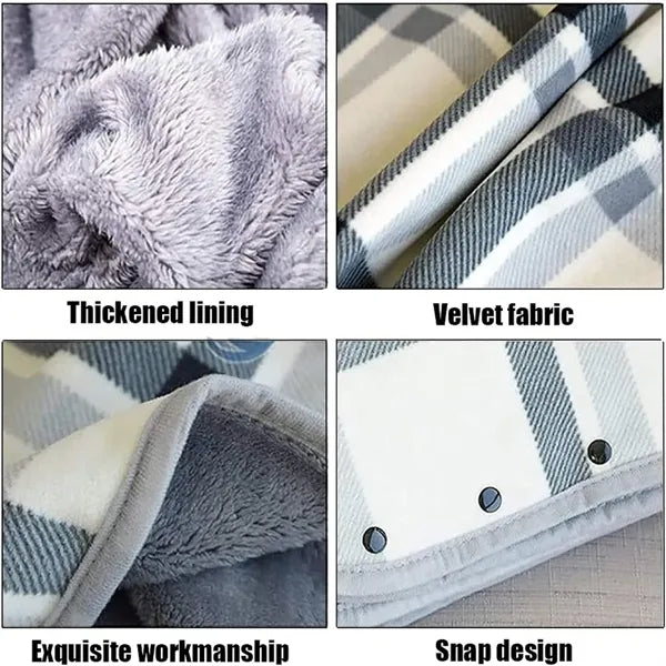 Adult Cozy Fleece Wearable Blanket Shawl