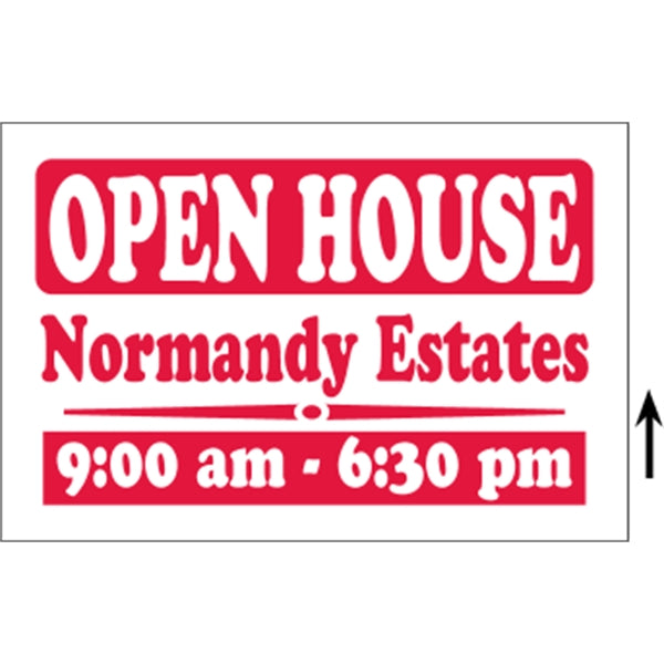 18" x 12" Corrugated Sign - 1 Color, 1 Side