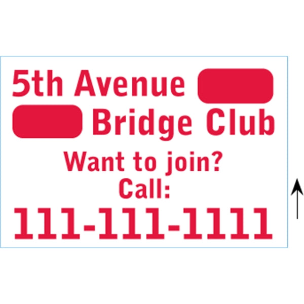 18" x 12" Corrugated Sign - 1 Color, 2 Sides