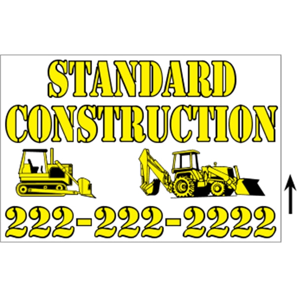 18" x 12" Corrugated Sign - 2 Colors, 1 Side
