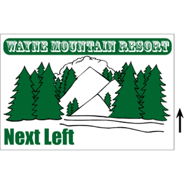 18" x 12" Corrugated Sign - 2 Colors, 1 Side