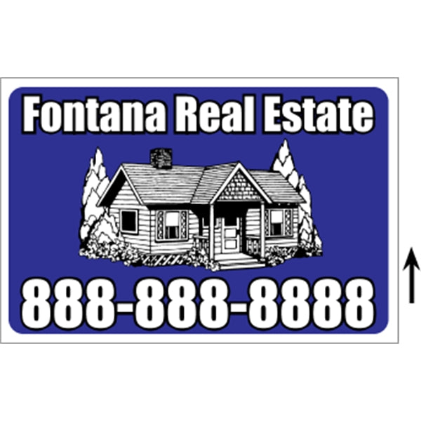 18" x 12" Corrugated Sign - 2 Colors, 1 Side