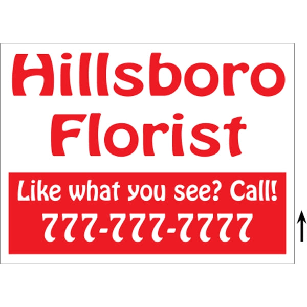 24" x 18" Corrugated Sign - 1 Color, 2 Sides