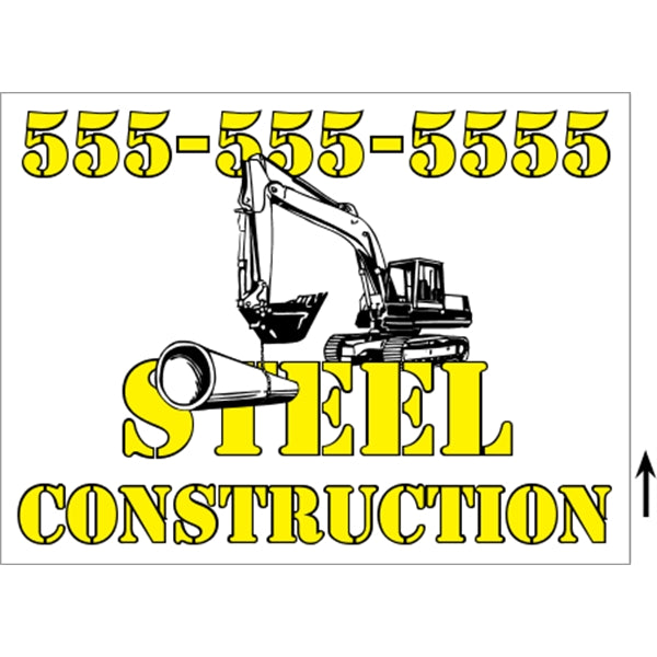 24" x 18" Corrugated Sign - 2 Colors, 1 Side