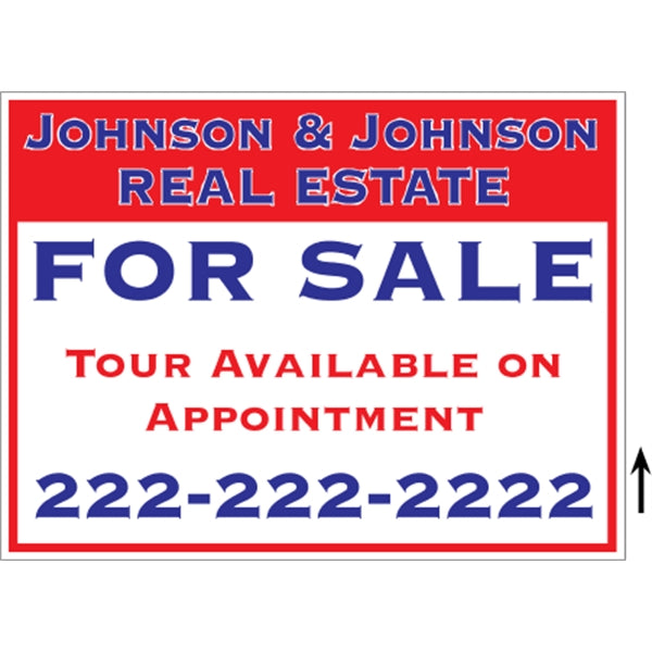 24" x 18" Corrugated Sign - 2 Colors, 1 Side