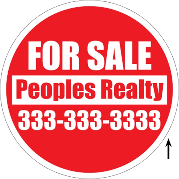 22" Diameter Corrugated Sign