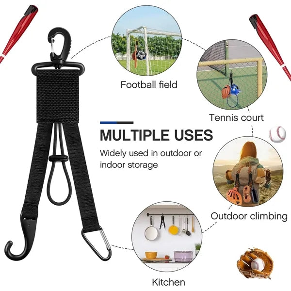 Baseball Softball Fence Hook Helmet Bat Organizer Holder