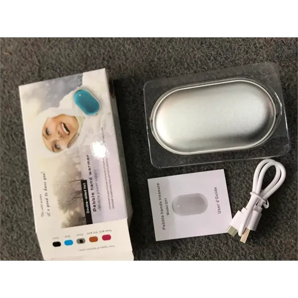 2 in 1 USB Rechargeable Hand Warmer Power Bank Pocket Heater