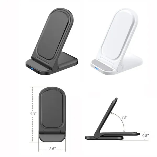 Folding Dual Coil Wireless Charging Phone Stand