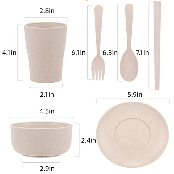 6pcs Healthy Kitchen Dinnerware Bowl Sets
