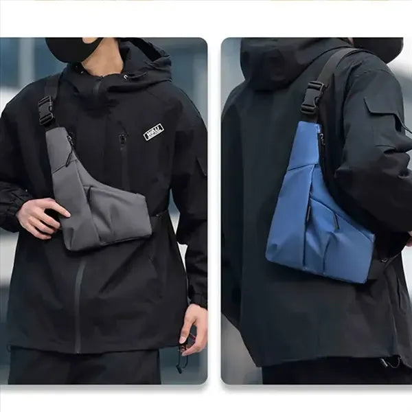 PU Leather Triangle Crossbody Chest Bag