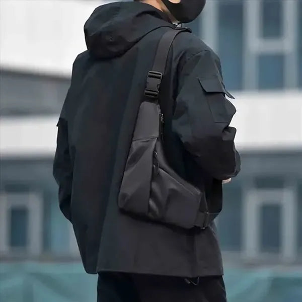 PU Leather Triangle Crossbody Chest Bag