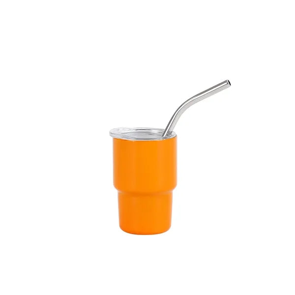 3 oz Mini Tumbler Shot Glass with Straw