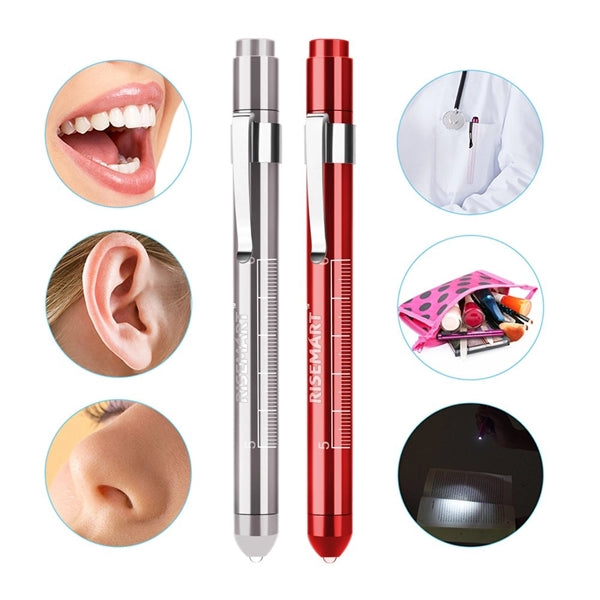 Nurse Penlight with Pupil Gauge LED Medical Pen Light