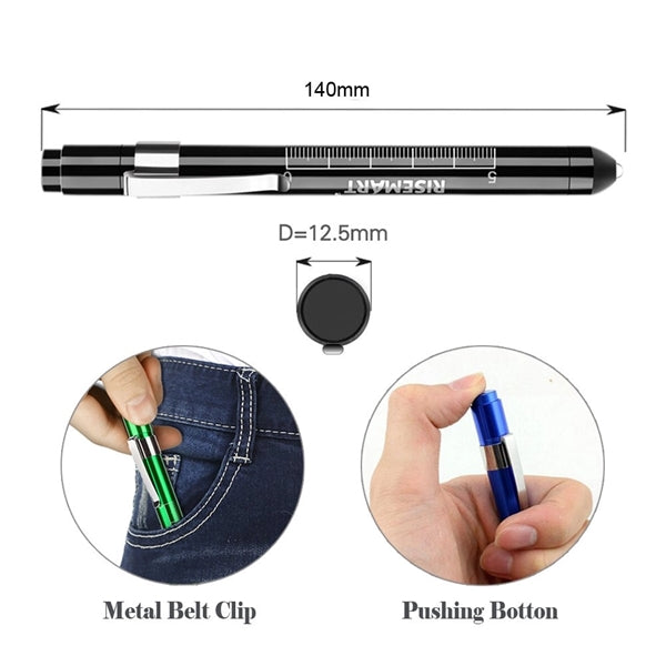 Nurse Penlight with Pupil Gauge LED Medical Pen Light