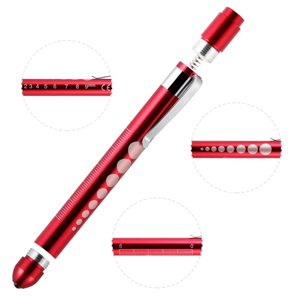 Nurse Penlight with Pupil Gauge LED Medical Pen Light