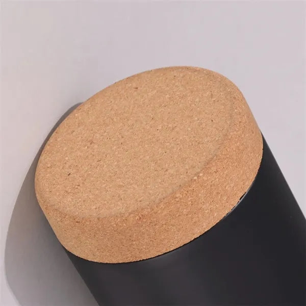 16 oz Double Walled Stainless Tumbler with Cork Bottom